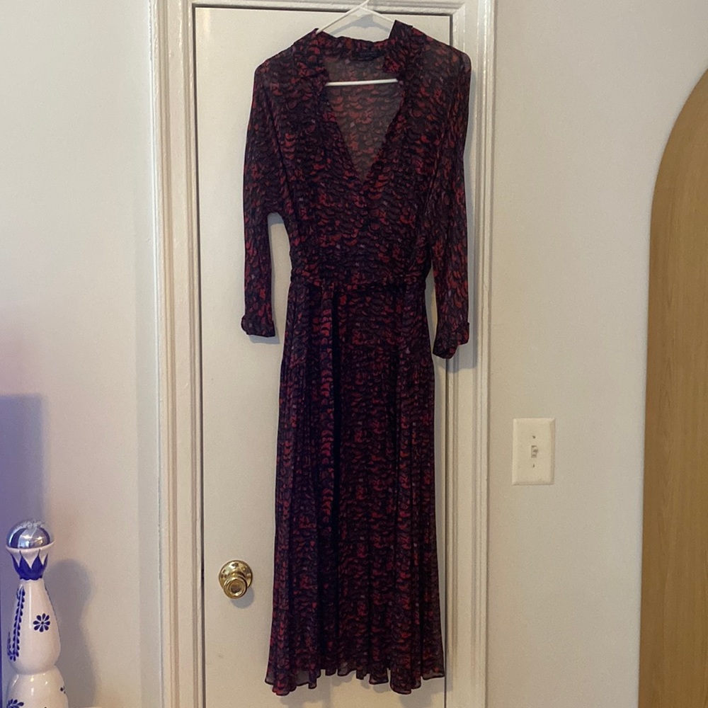 AllSaints tie front dress